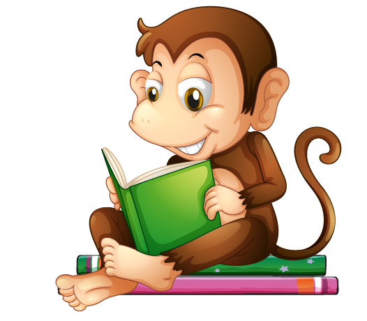 cartoon monkey reading book – Honeypng